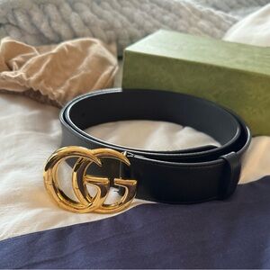 Gucci Marmont Belt Black/Gold Size 105 - Gently Used